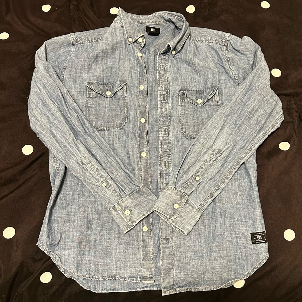 DC Faux Denim Button Up Shirt